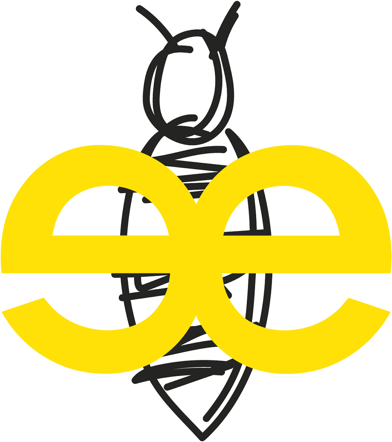 Neue Bildmarke mit Bienenkröper und Doppel-e für Beehive