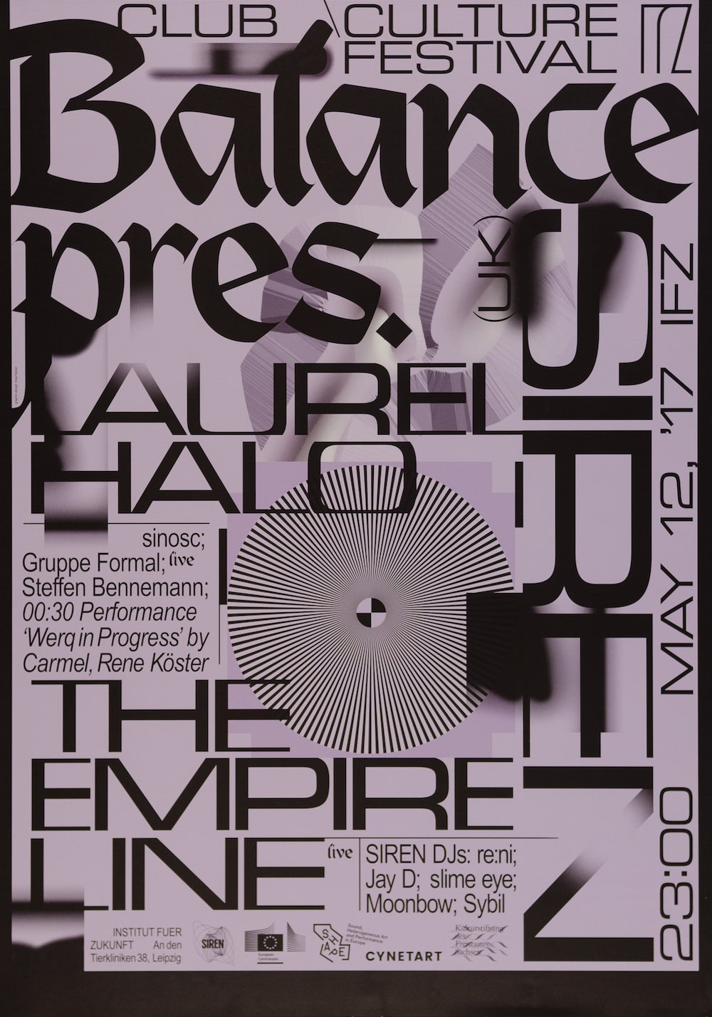 The F* word – Guerrilla Girls und feministisches Grafikdesign. Plakat für Balance Pres. von Anja Kaiser mit variantenreicher Typografie