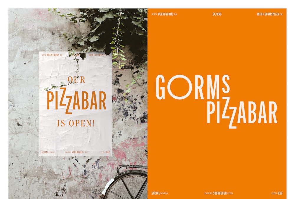 Gorms Branding: Plakat für die Gorms Pizzabar
