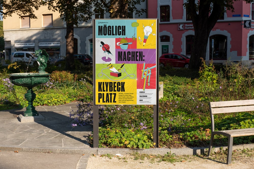 Plakatdesign von Knopp+Kniel am Kylbeckplatz