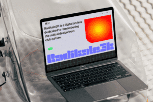 Dane Kowachecks Web-Mockup für das R3-Clubkultur-Designarchiv