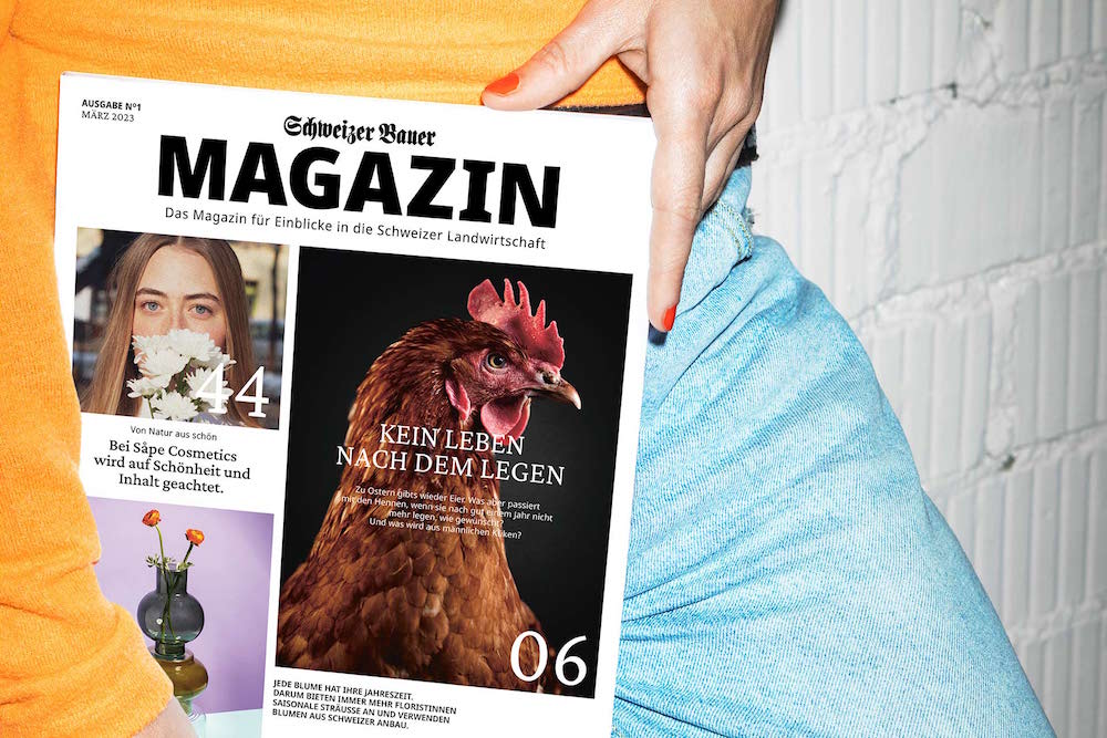 Cover Design des neuen Schweizer Bauer Magazin ist erschienen. Es wurde gestaltet vom namenhaften Studio Thom Pfister.
