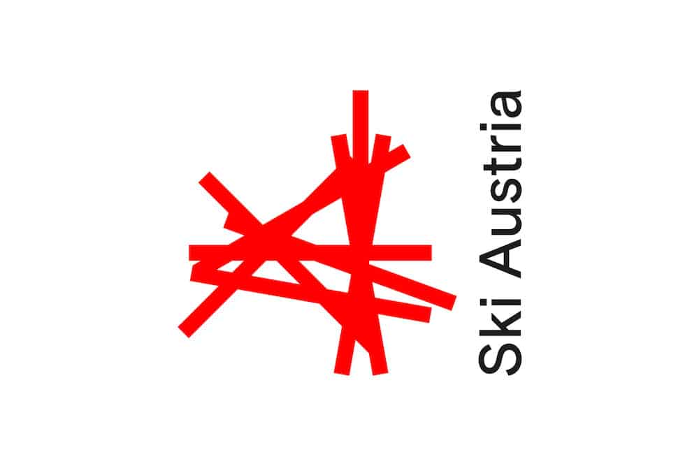 Neues Design für Ski Austria: Logo, das wie ein Haufen umgestürzter, roter Skier wirkt. 