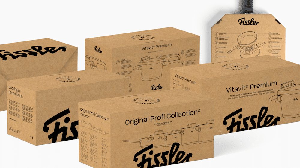 Strichpunkt redesignt Fissler: Packaging Design mit Kraftkarton 