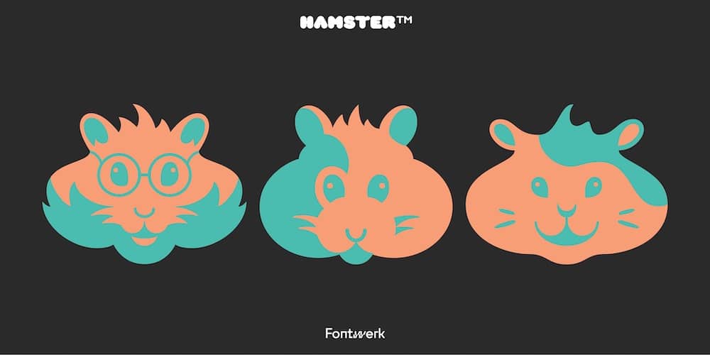 Variable Color Font "Hamster": Icons von Hamstergesichtern