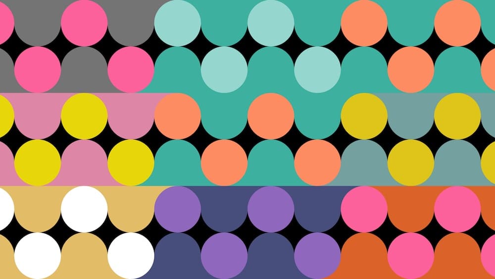 Variable Color Font "Hamster": Buntes Muster mit Wellen und Kreisen
