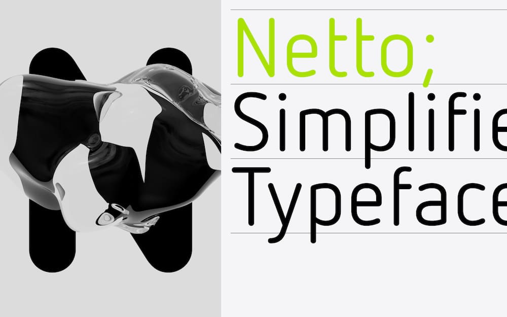 Serifenlosen Font "Netto": Visual