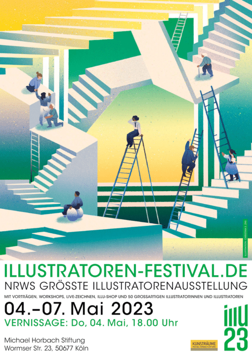 Plakatillustration von Christina Zhu für das Festival ILLU23