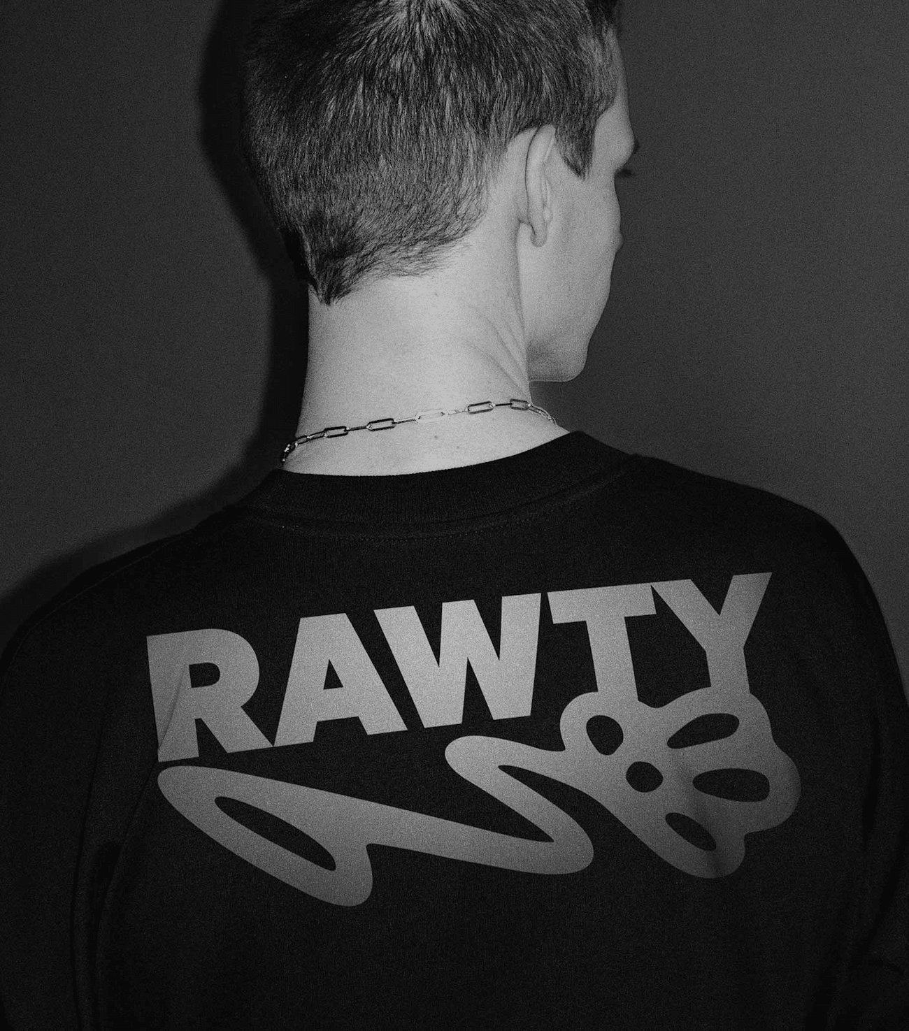 T-Shirt-Design mit Rawty-Logo