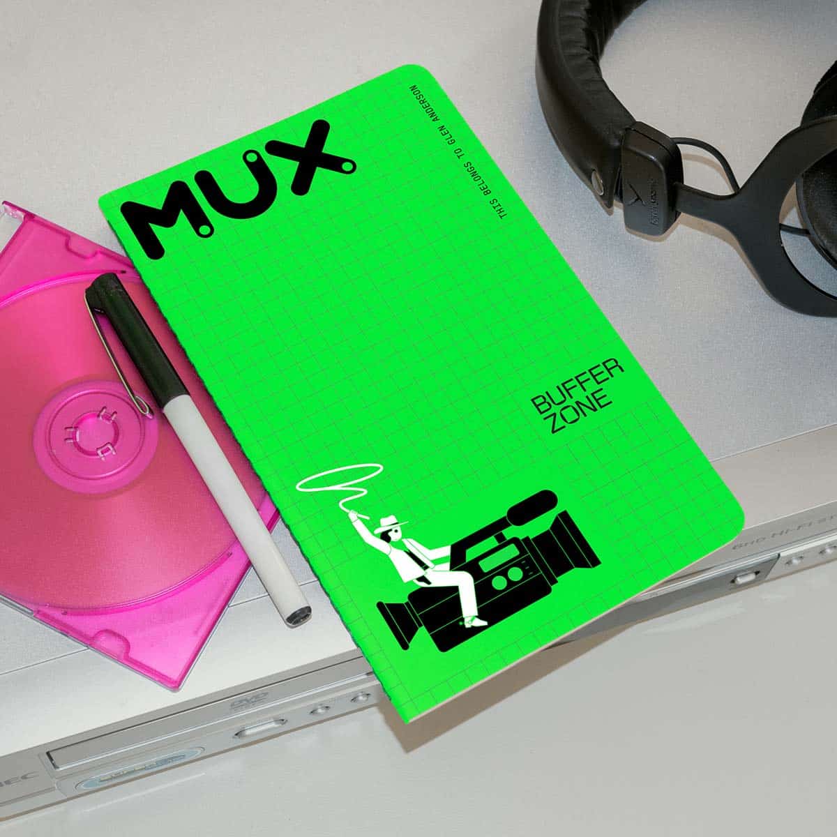 Ein Neongründer Block mit dem MUX Logo