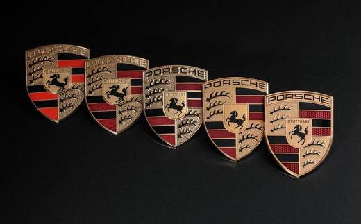 Porsche-Wappen im Wandel der Zeit