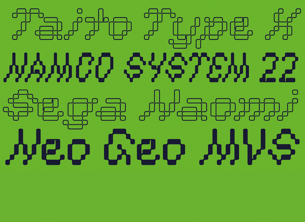 Schnitte der Schrift Low Def von Schriftgestalter Daniel Brokstad