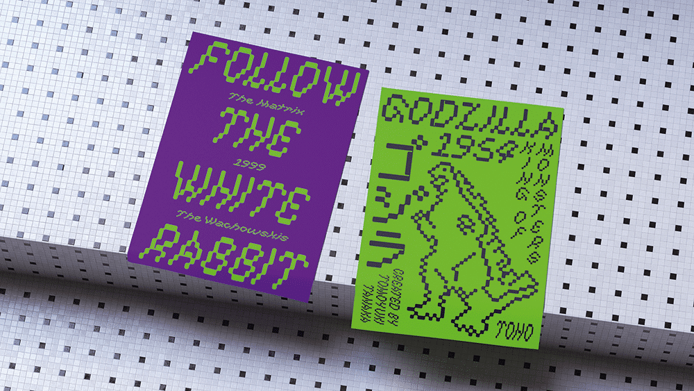 Plakate mit der Schrift Low Def von Schriftgestalter Daniel Brokstad