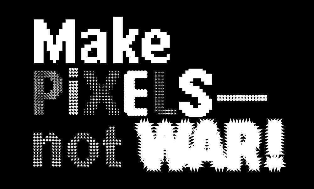 Pixelfont Pixel Pattern von Manuel Viergutz