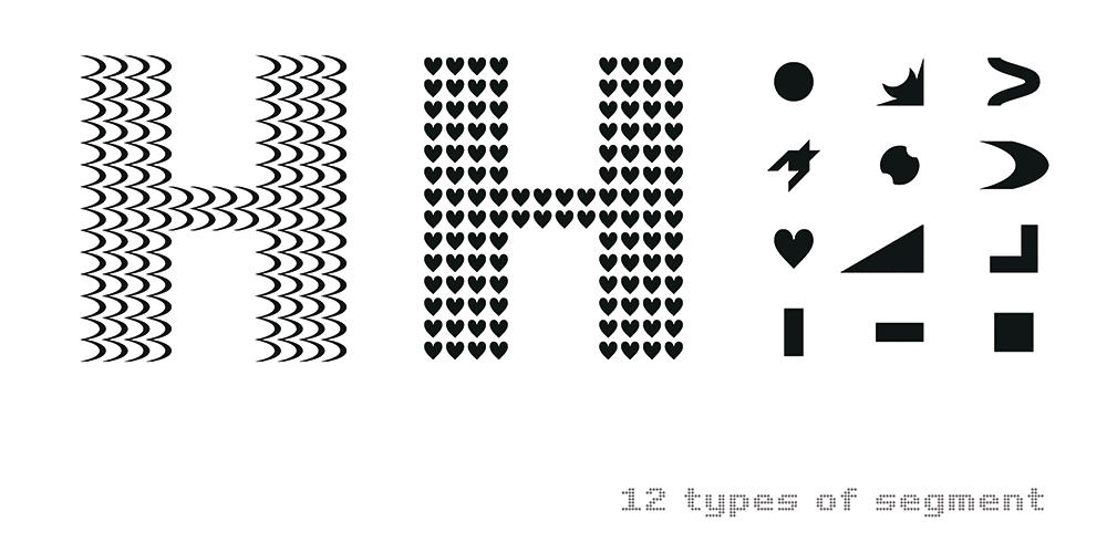 Pixelschrift Pixel Grid von Martin Činčár