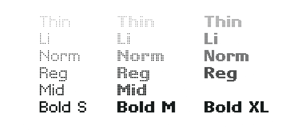 Pixelschrift Pixel Grid von Martin Činčár