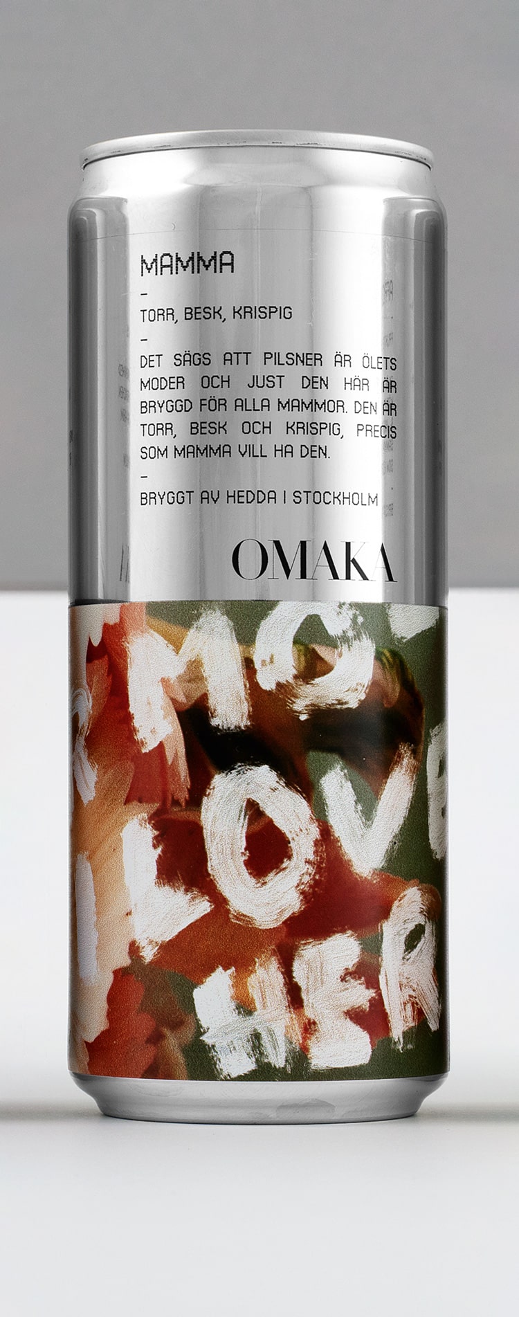 Bierdose von Omaka mit dem Pixelfont VP Pixel von von Val Kalinic