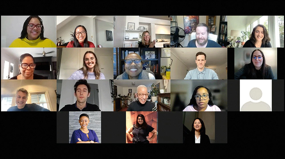 Zoom-Teambild mit allen am Rebranding beteiligten Personen