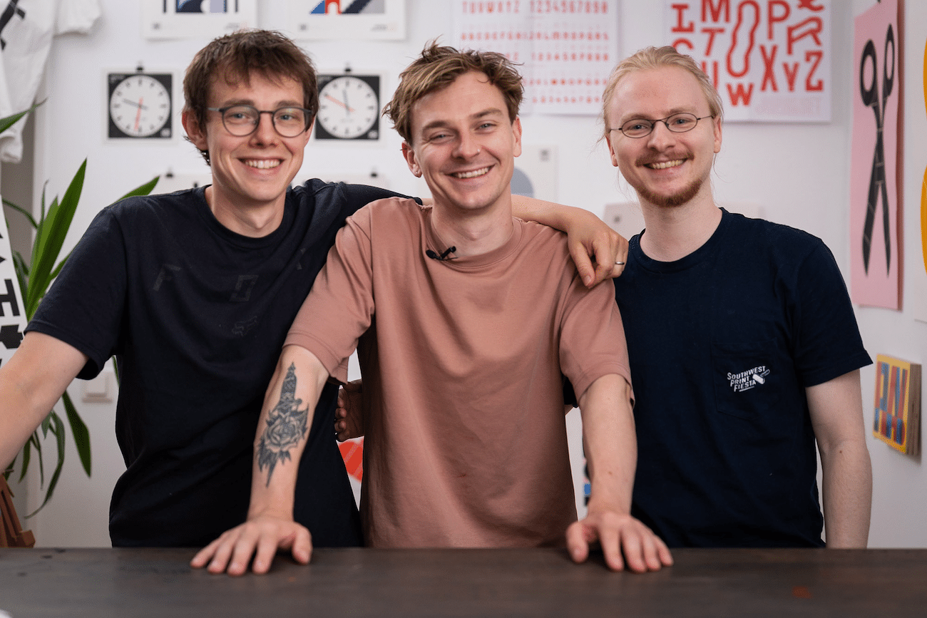 Das BlockFace-Design-Team (von links nach rechts): Dominik Schmitz, Will Mower, Martin Schneider