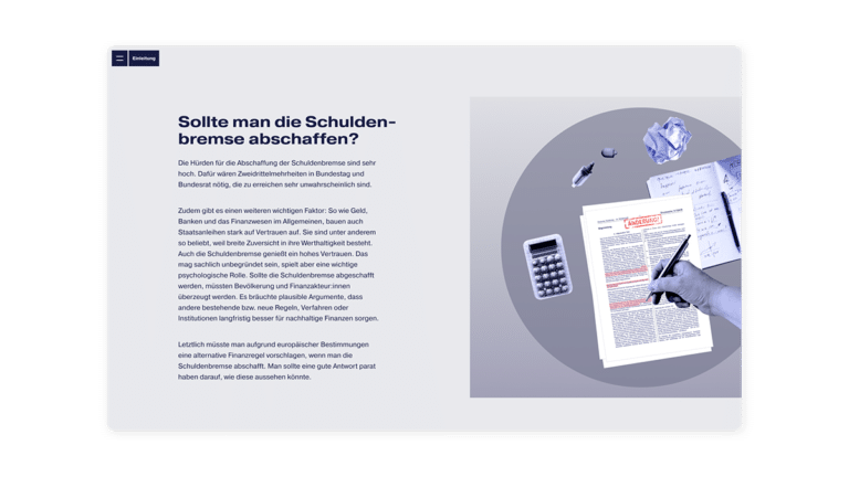 Scrollytelling: Schuldenbremse ganz einfach erklärt › PAGE online