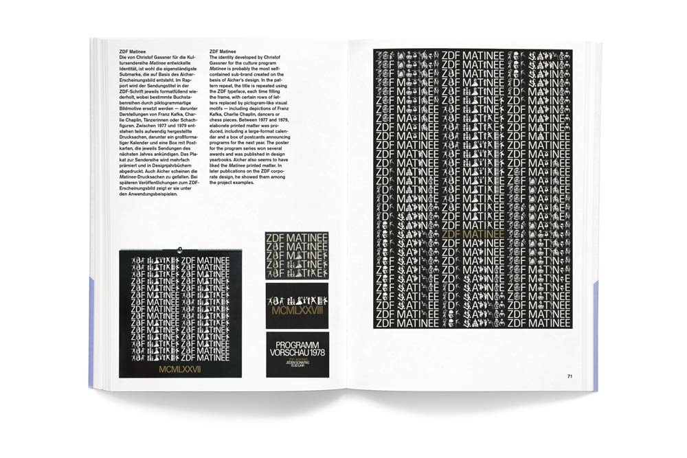 Publikation »ZDF TV+Design« vom Jens Müller, Doppelseite Schriftentwicklung