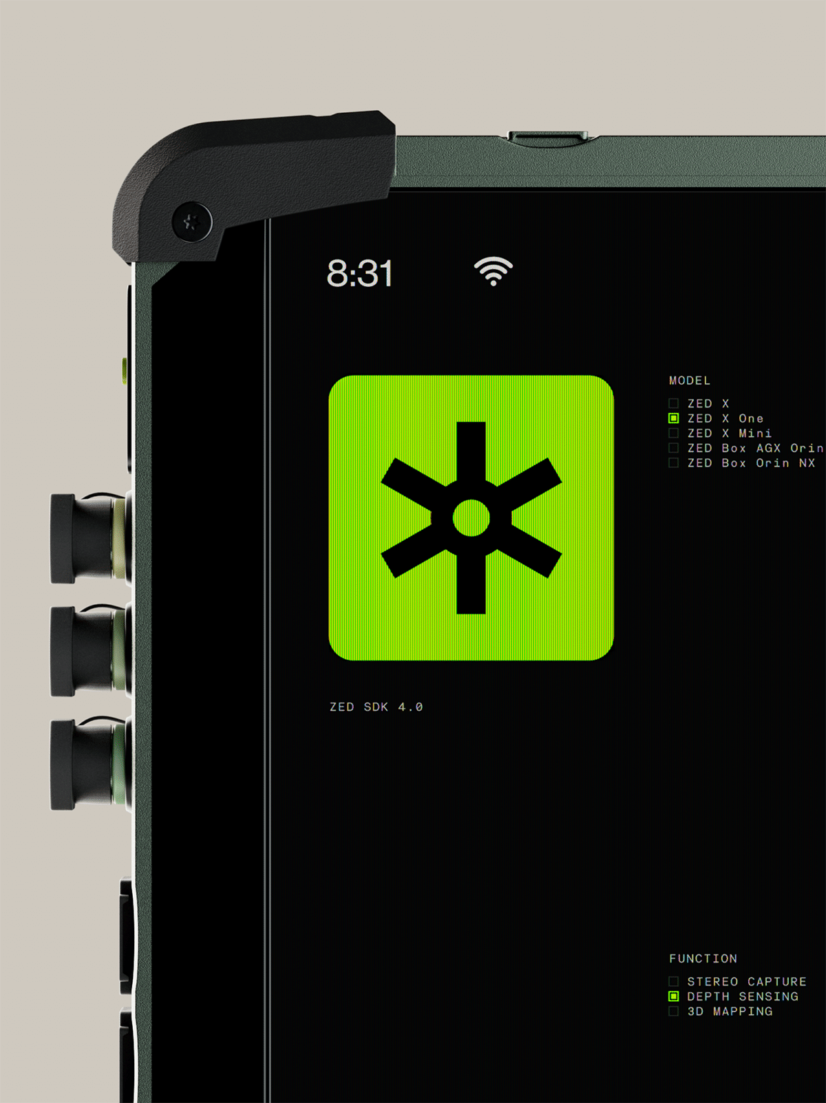 ein handy screen mit dem app icon auf hellgrünem Grund
