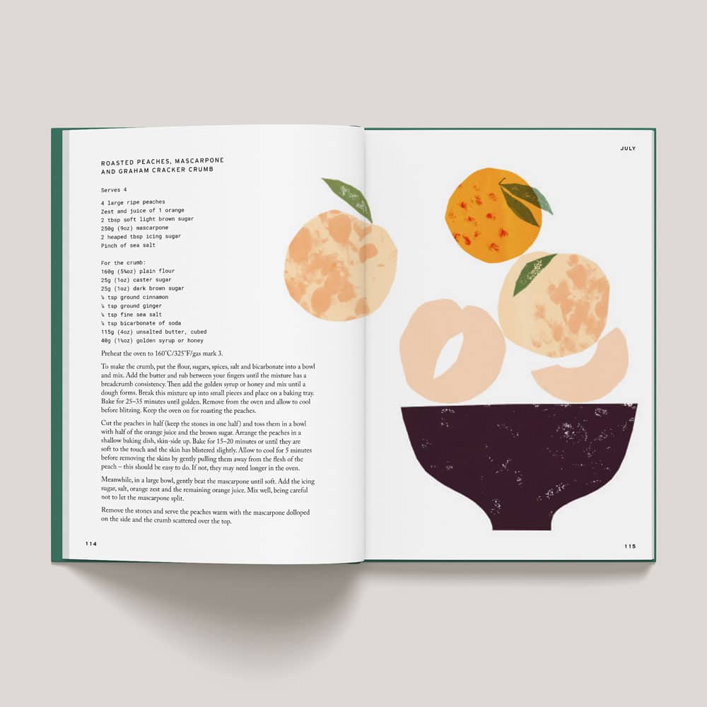 Porträt der Woche Jordan Amy Lee, Illustration für The Food Almanac-II – »peaches«