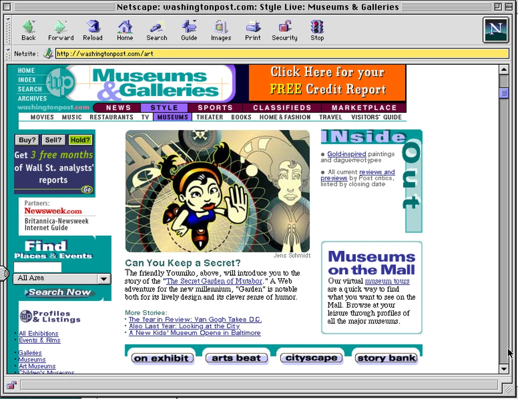 secret garden washington post screenshot 1997