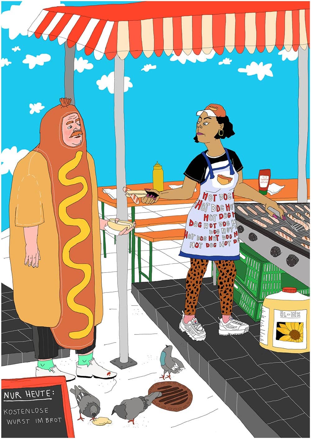 Porträt der Woche: Johanna Ploch, Illustration Hot Dog