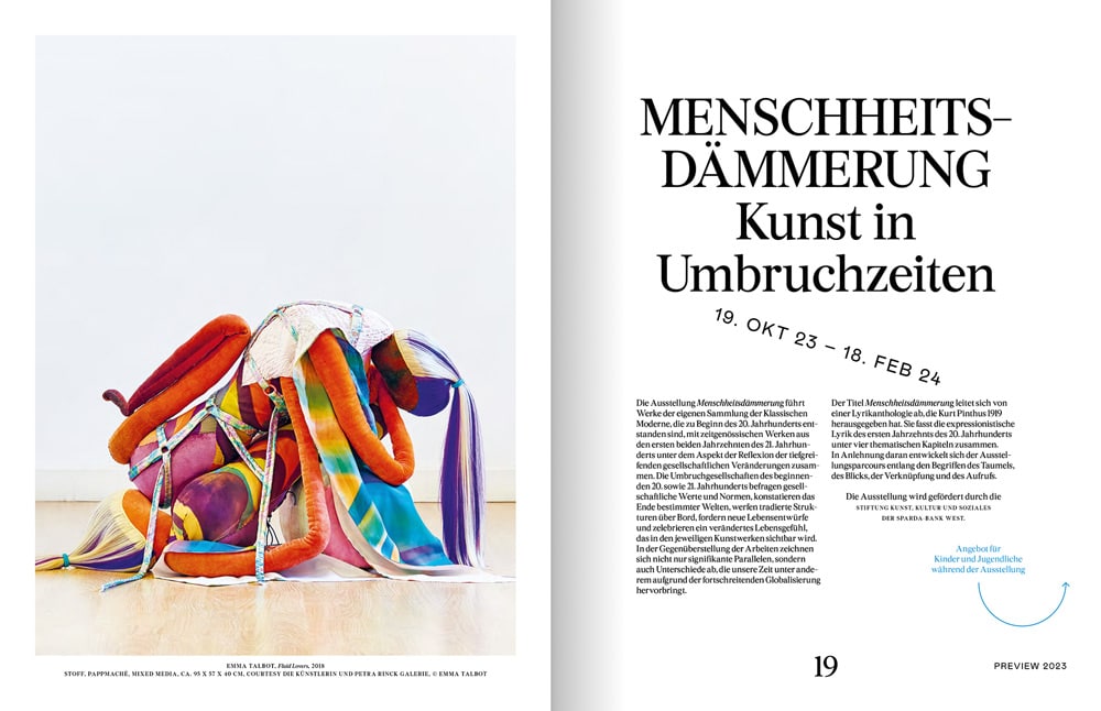 Fonts im Editorial Design, Magazin Kunstmuseum Bonn