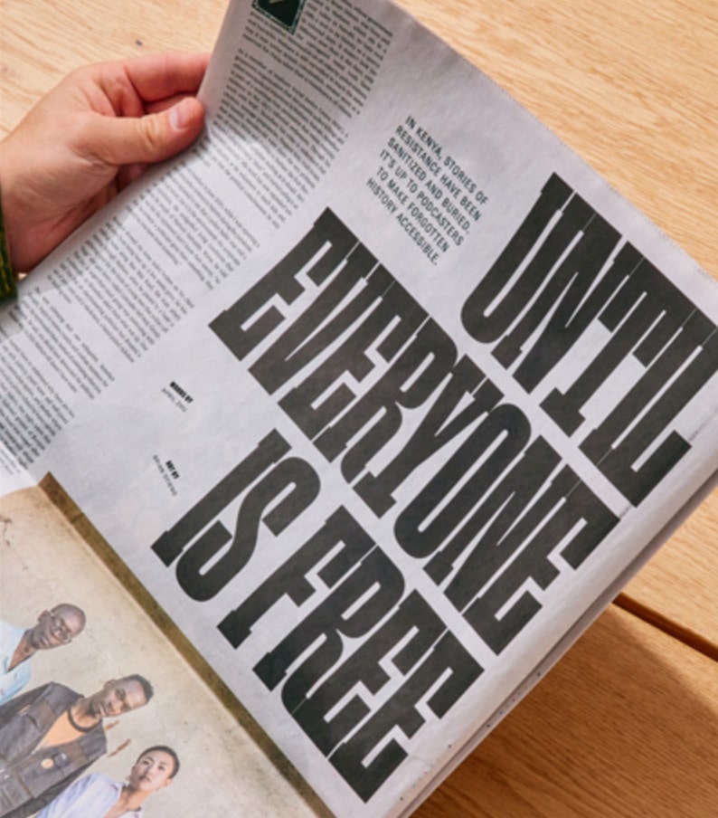 Fonts im Editorial Design, Zeitung »Good Tape« 