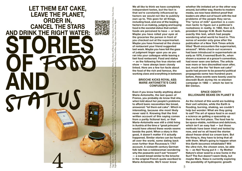 Fonts im Editorial Design, Magazin »famous for my dinner parties«