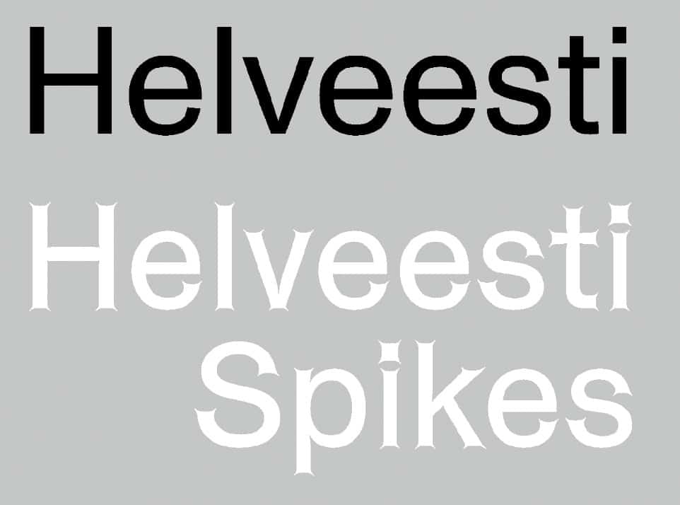 Fonts im Editorial Design, Helveesti