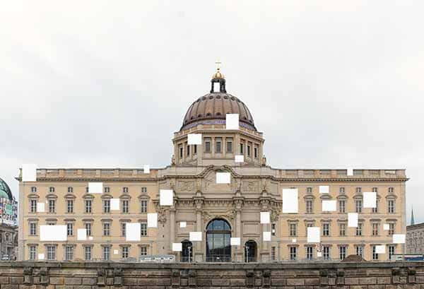 Ideenskizze zur Neugestaltung der Berliner Schlossfassaden, von Karin Sander, Juni 2024