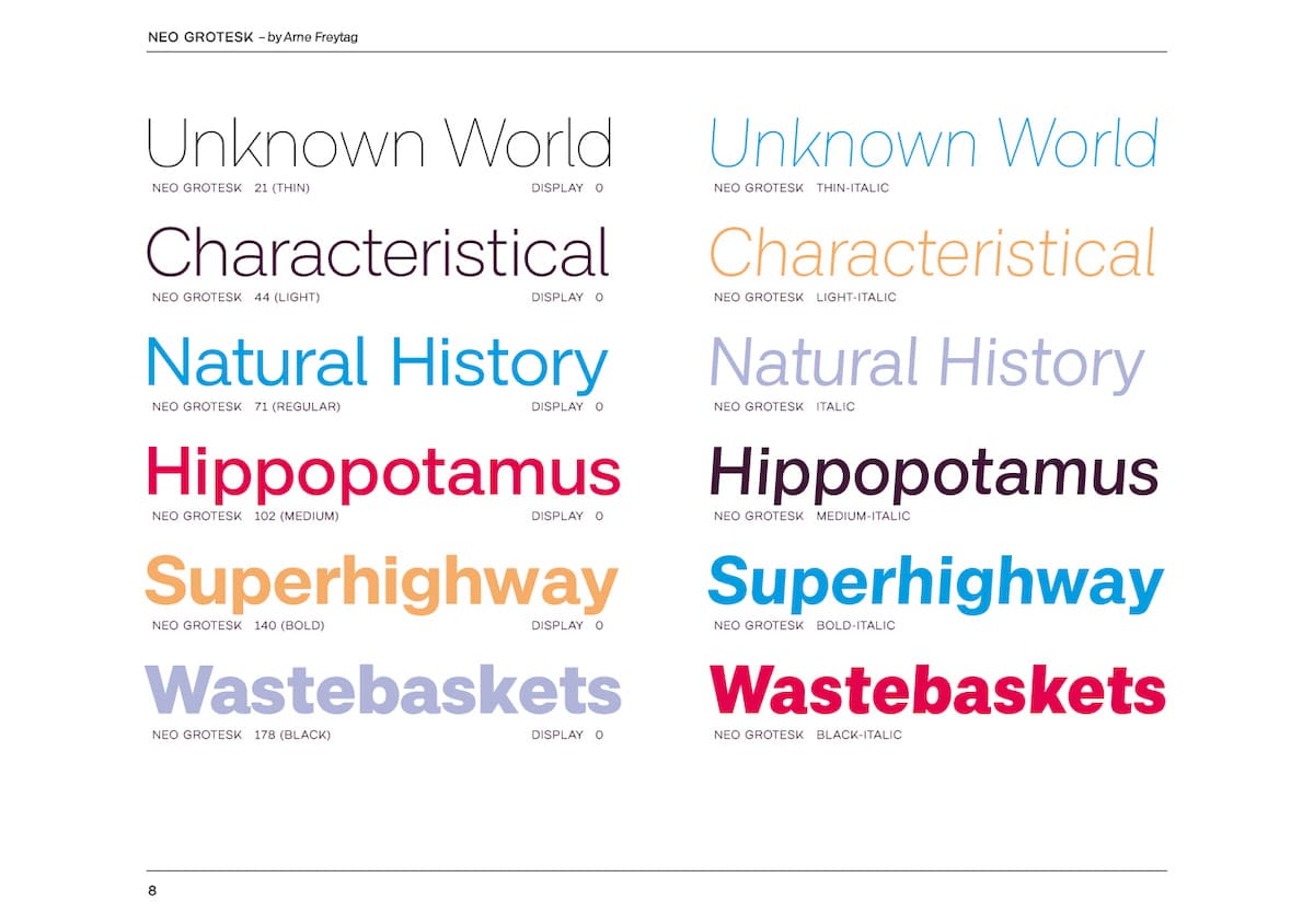 NeoGroteskSchnitteSans