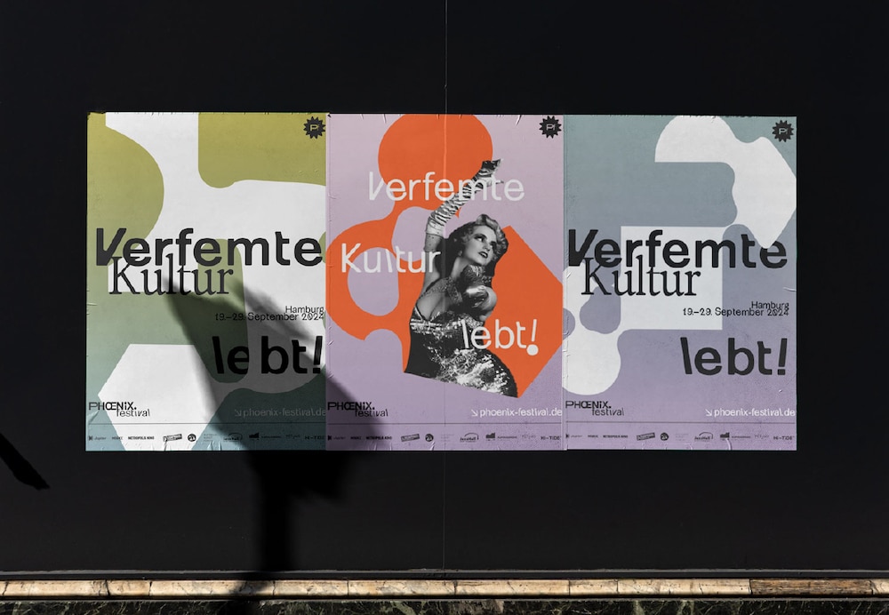 Plakate für das Hamburger Kunst- und Kulturfestival PHŒNIX