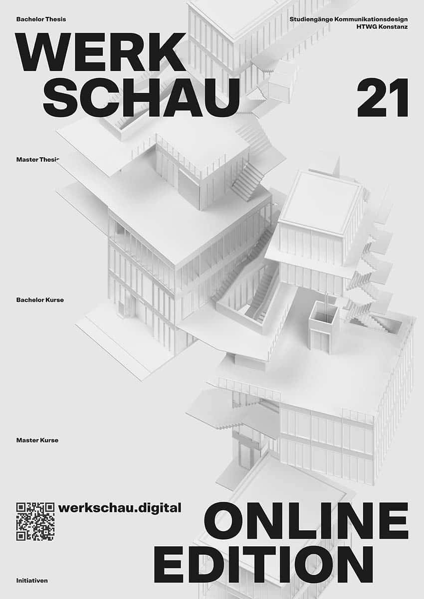 ein Plakat für die Werkschau an der HTWG Konstanz