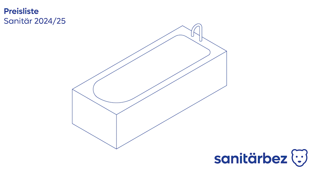 sanitärbez, Marken-Relaunch vom Designstudio Hochburg, Katalogdetail, Technische Zeichnung einer Badewanne