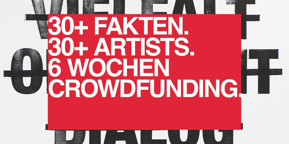 Adopt A Fact: Correctiv-Crowdfunding mit Eike König & Co.: Crowdfunding-Header Rot auf schwarz gedruckt