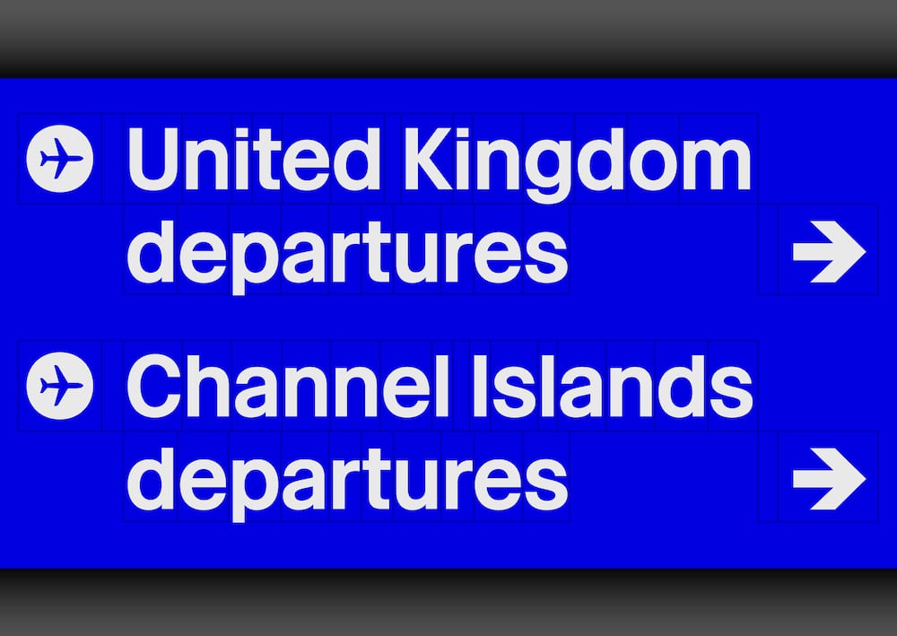 Airport Type: Flughafen Tafel mit Departures in der Schrift geschrieben