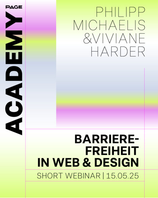 Webinar Barrierefreiheit in Web und Design am 13.05.2025