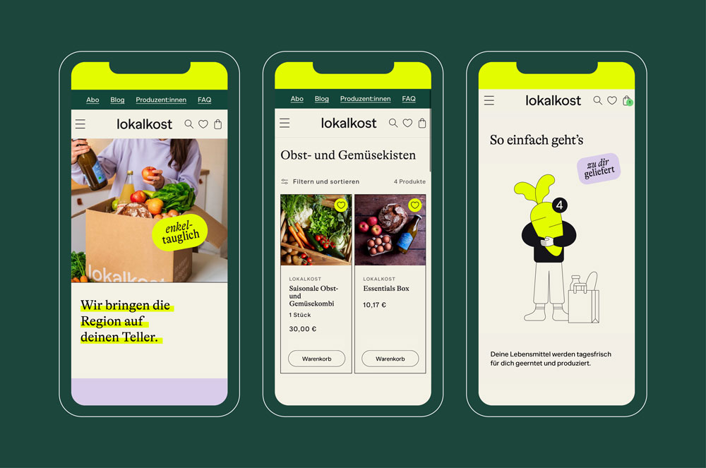 Agenturporträt: agentur alma, Lokalkost – Branding für einen Online-Versand für regionale Lebensmittel