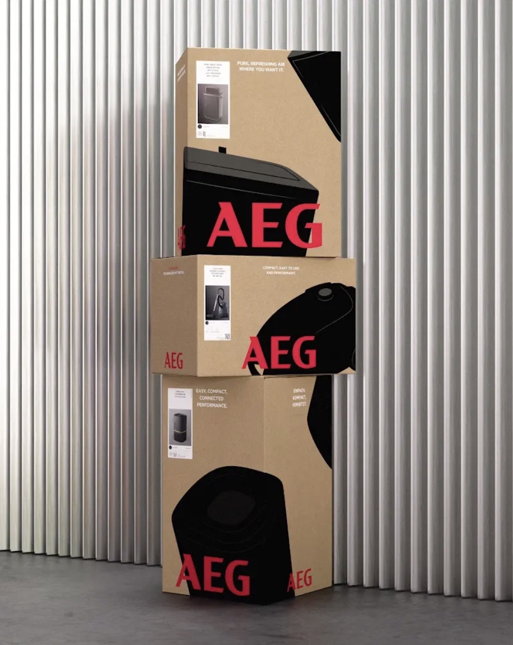 Minimalistisch, nachhaltig & sehr stylisch: Das neue Packaging der AEG