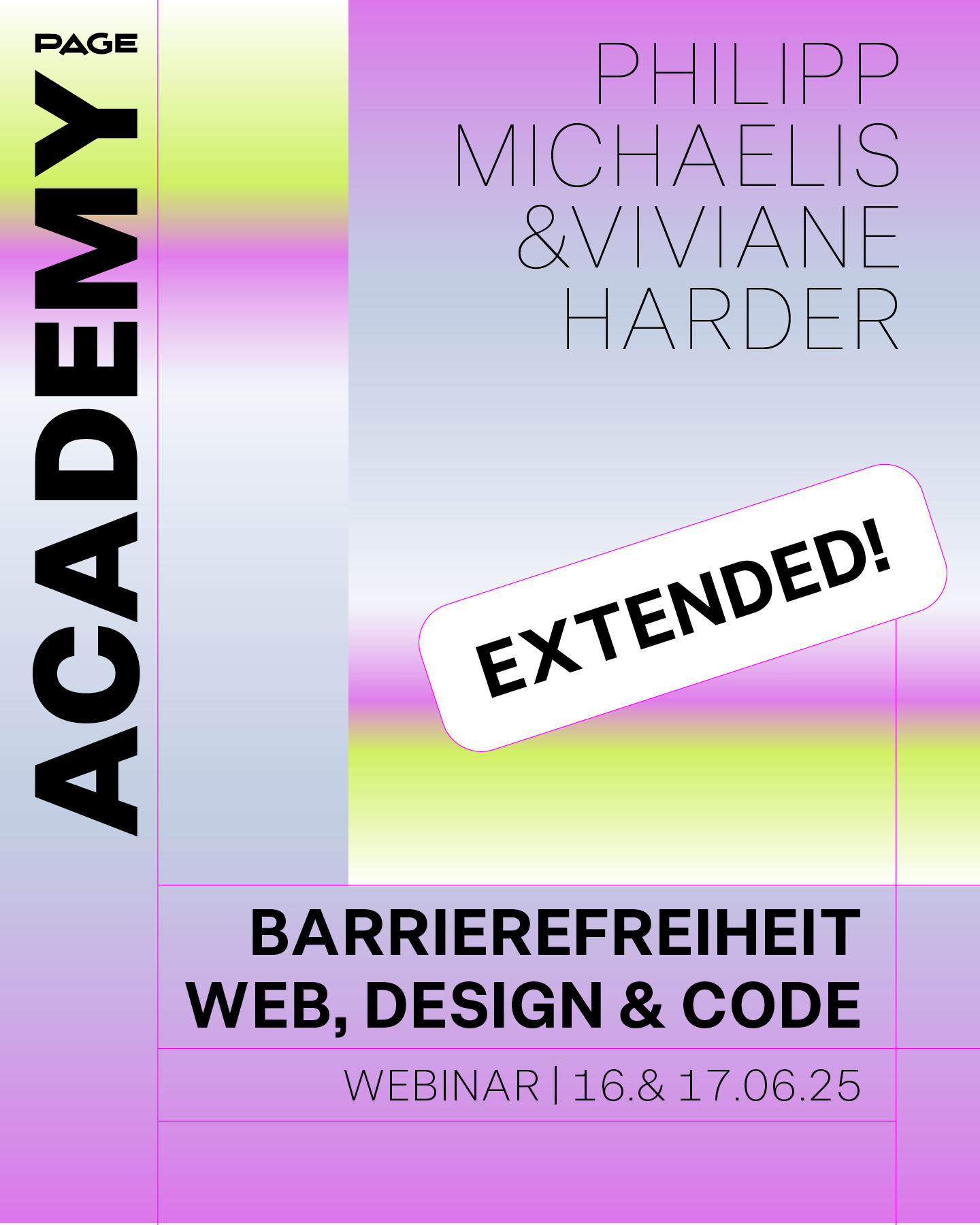 NEU: Webinar »Barrierefreiheit in Web & Design EXTENDED«