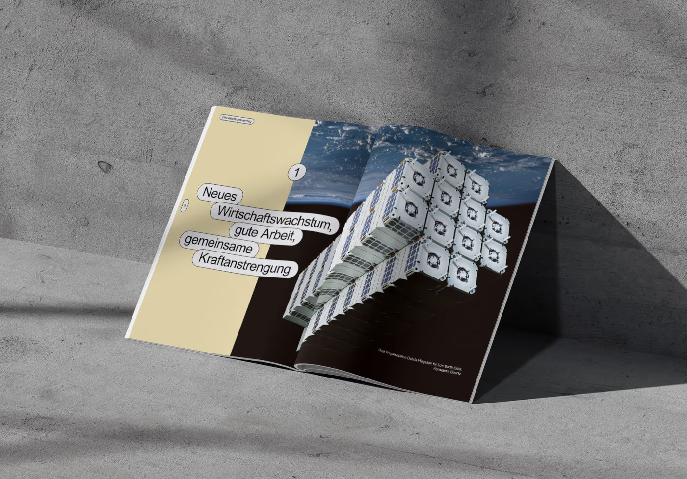 Mockup der Koalitionsvertrag als Magazin 