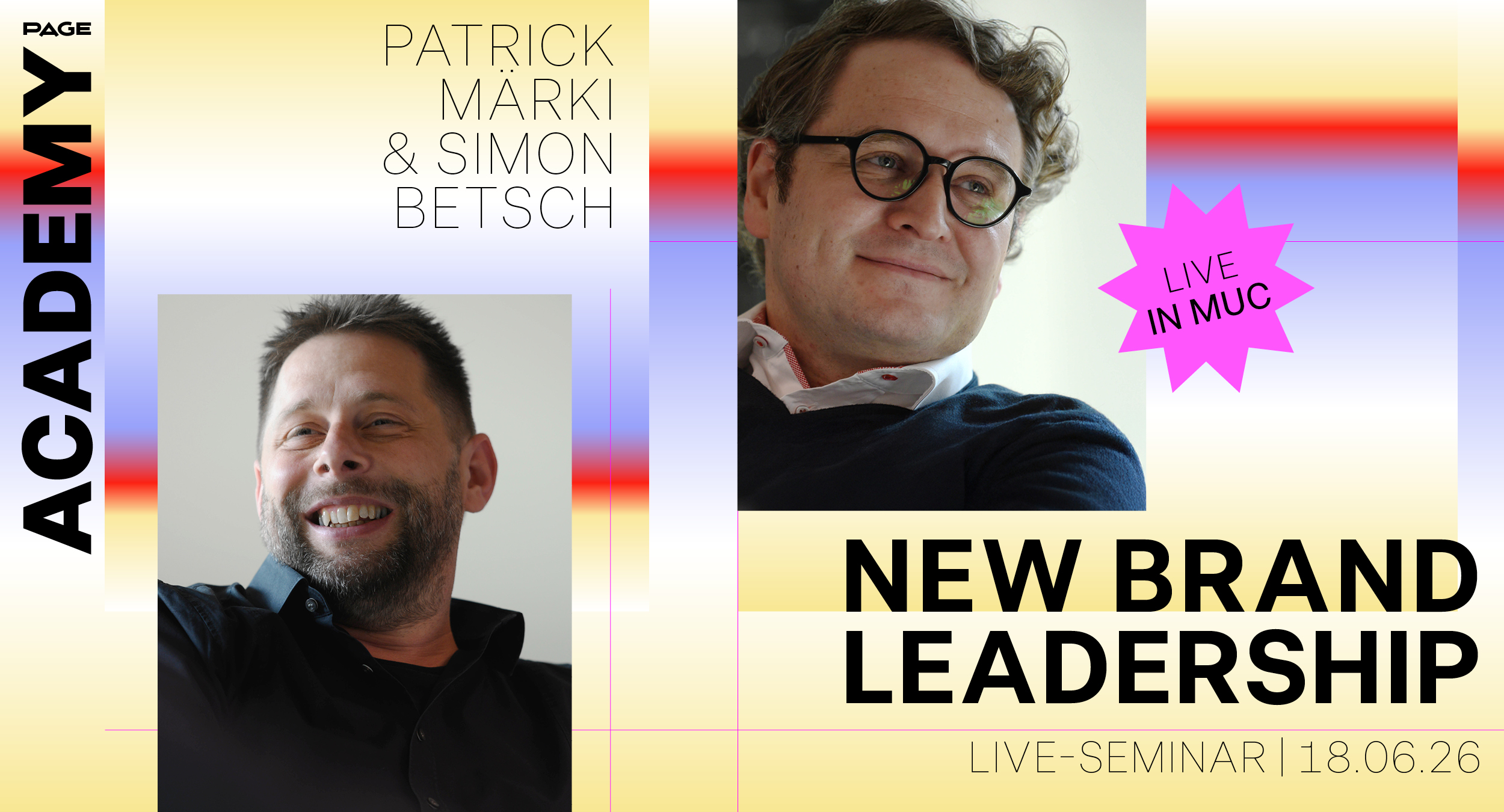Nach unserem erfolgreichen Webinar »Mehrwert Marke« gibt es nun die Fortsetzung: KMS TEAM Managing Partner Patrick Märki und Simon Betsch zeigen am 18. Juni, wie ihr Brand Leadership in euren Projekten etabliert.