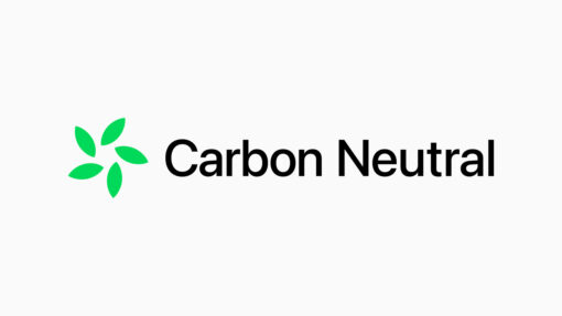 Apple Werbung Carbon neutral Logo