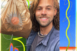 Tobi Frank, Portraifoto mit Illustrationen