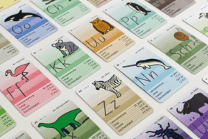 Schulschrift Primæ, Anwendungsbeispiel Tier-Quartett-Karten