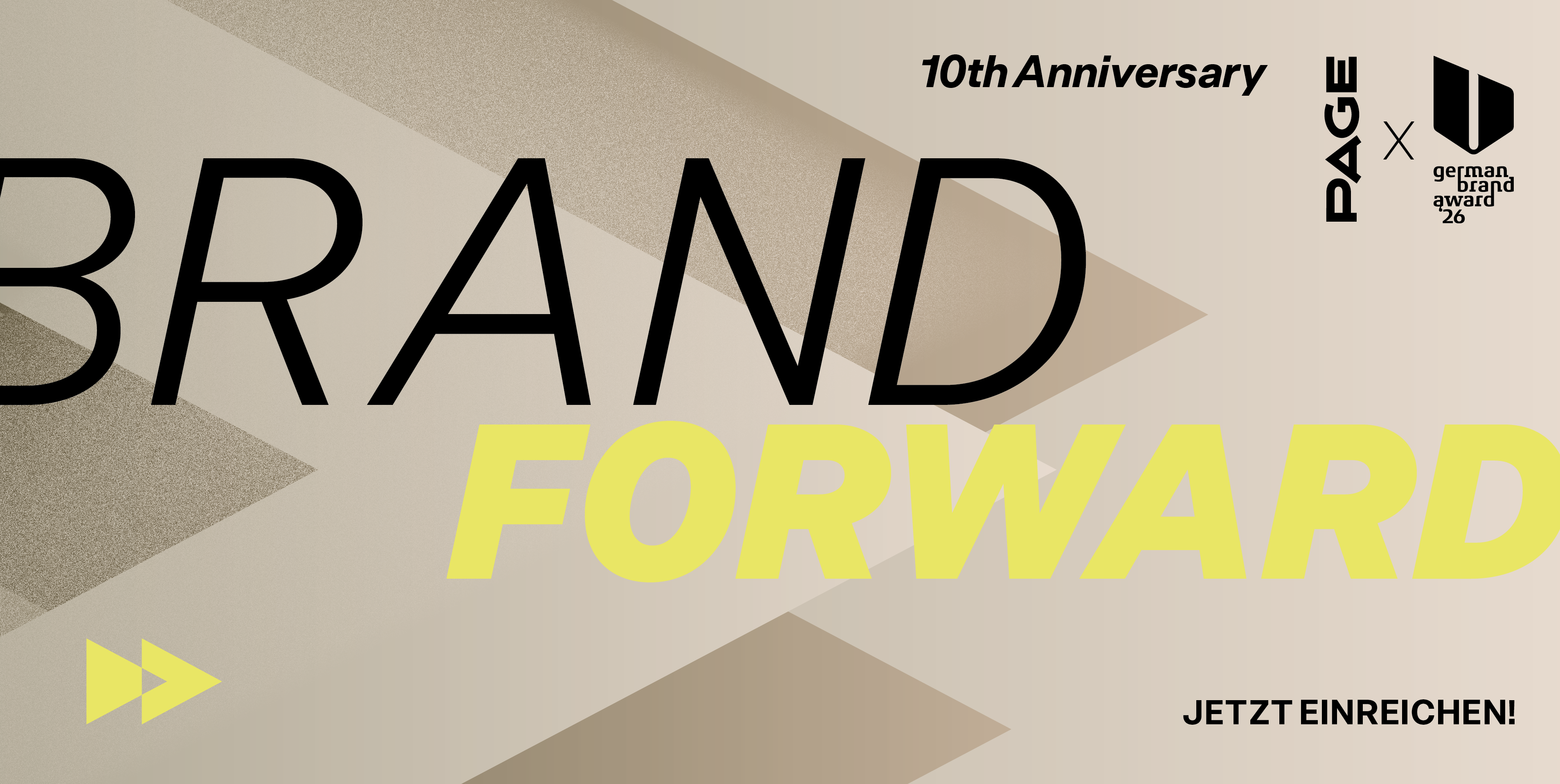 Logos PAGE und German Brand Award 2026, grafische Darstellung